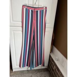 Jealous Tomato Striped Flared Pants Sm Retro Multicolored Vintage Style 70s New